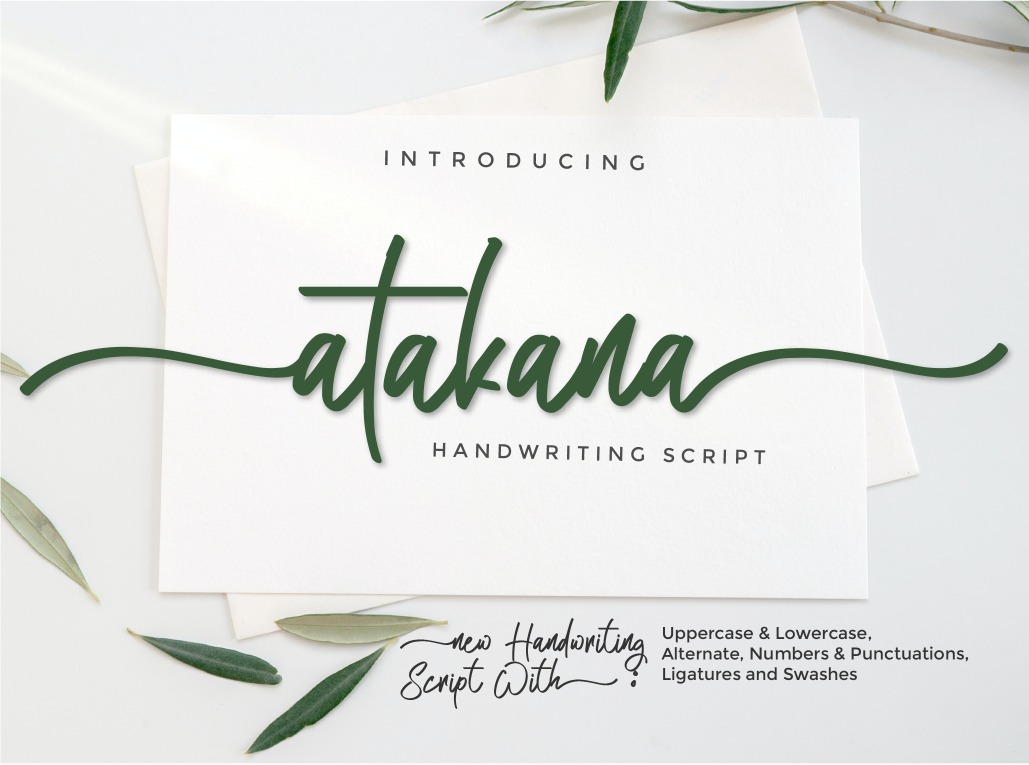 Atakana Handwriting Font Script